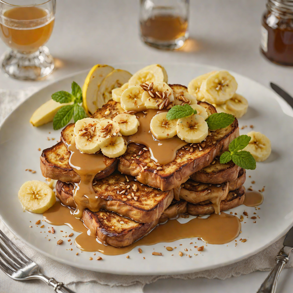 Spiced Gold Rum Banana Foster French Toast