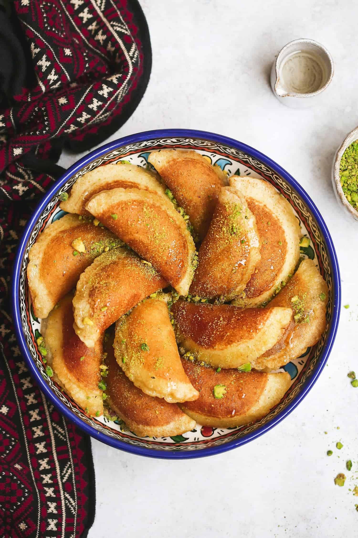 Atayef-Inspired Ethiopian Coffee Spiced Pancakes