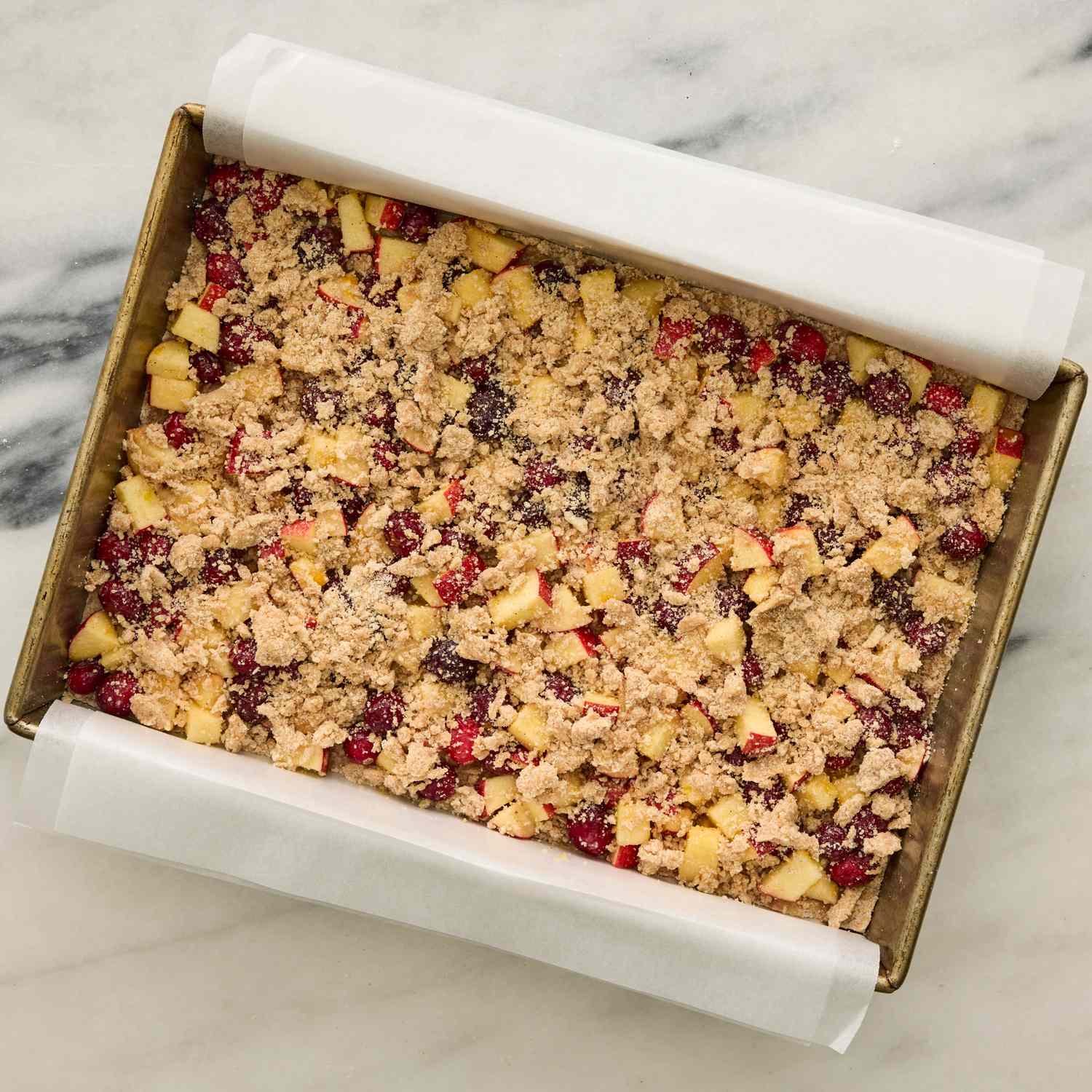 Sheet Pan Tropical Fruit Crisp with Coconut Streusel