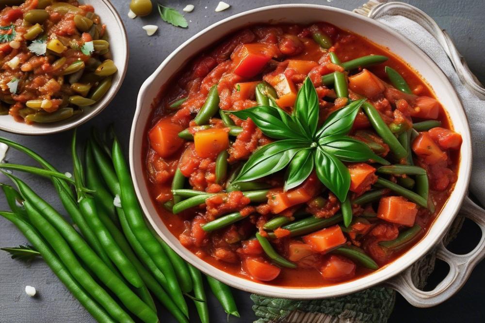 Simmered Greek Fasolakia with Tomato and Fresh Dill