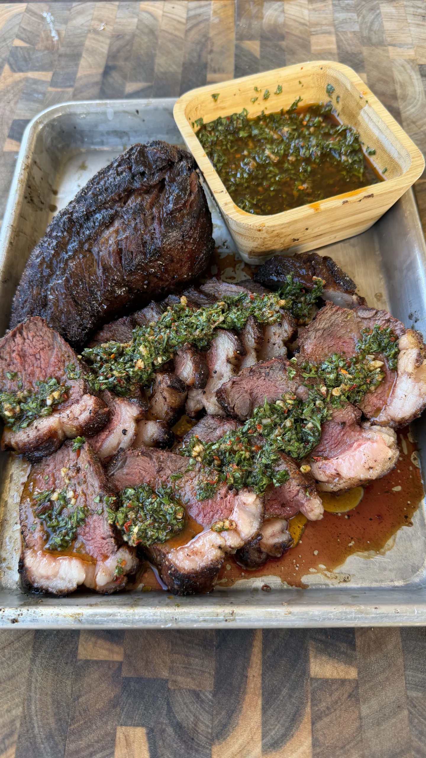 Wood-Fired Picanha with Chimichurri Sauce