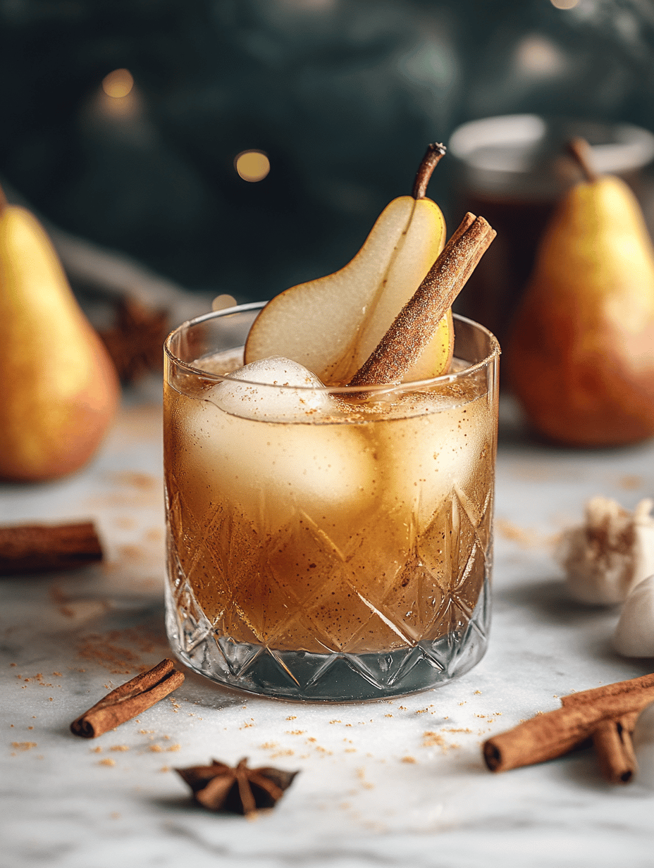 Cardamom Pear Rum Martini