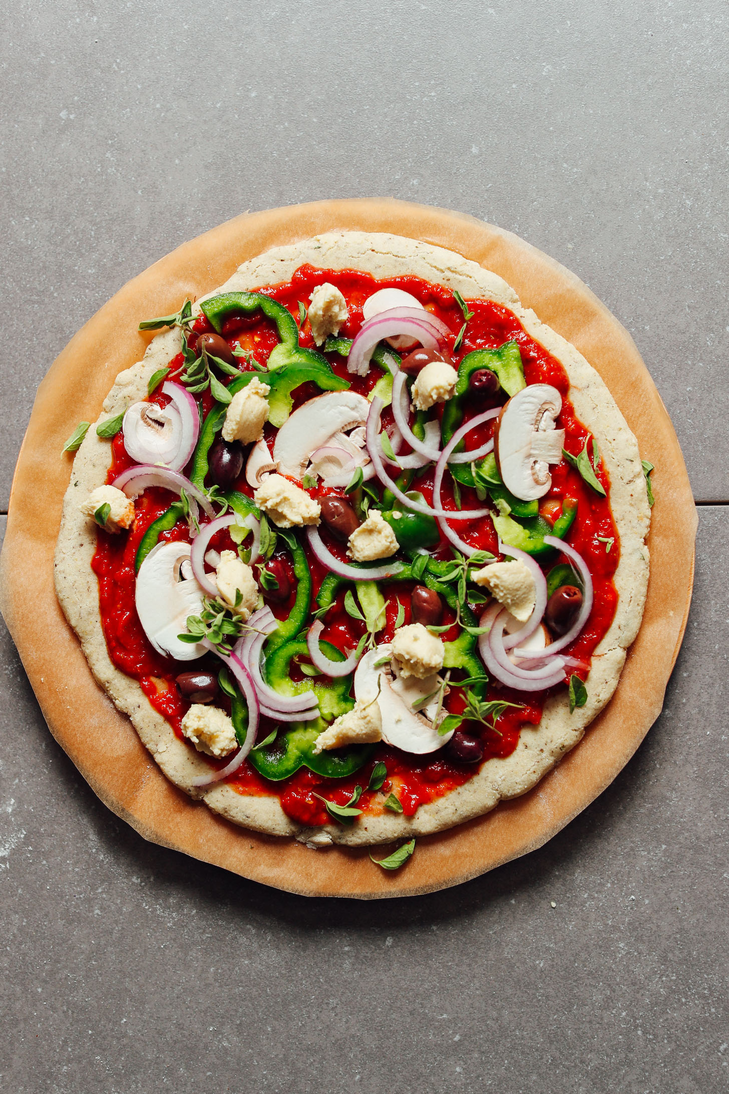 Gluten-Free Thin Crust Pizza with Roasted Vegetables