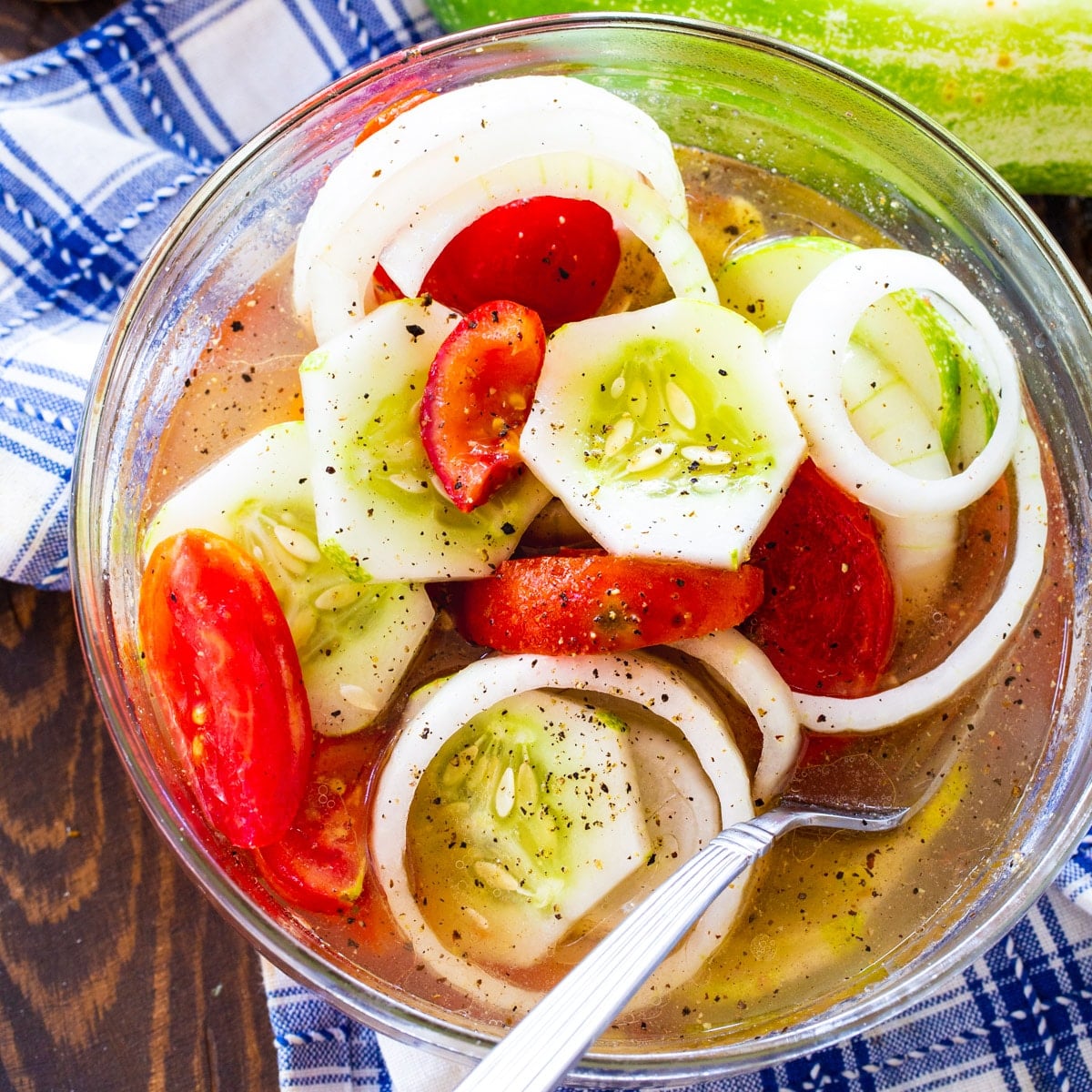 Pickled Okra and Tomato Salad with Southern Mustard Vinaigrette