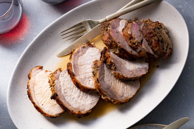 Grilled Citrus-Marinated Pork Tenderloin with Garlic and Rosemary