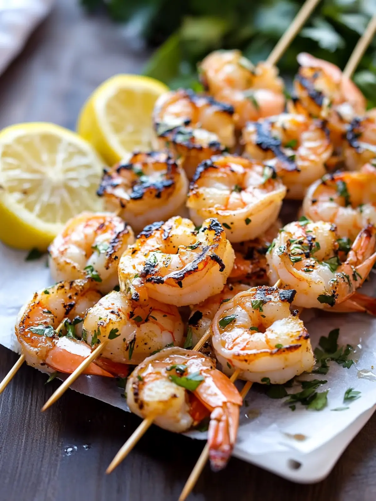 Seared Citrus-Marinated Shrimp Skewers