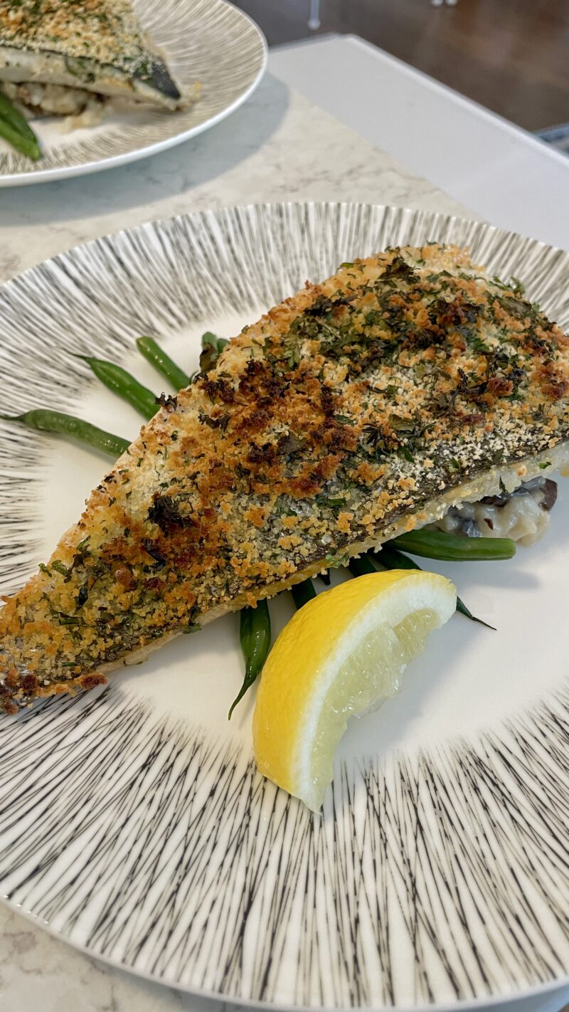 Herb-Crusted Branzino