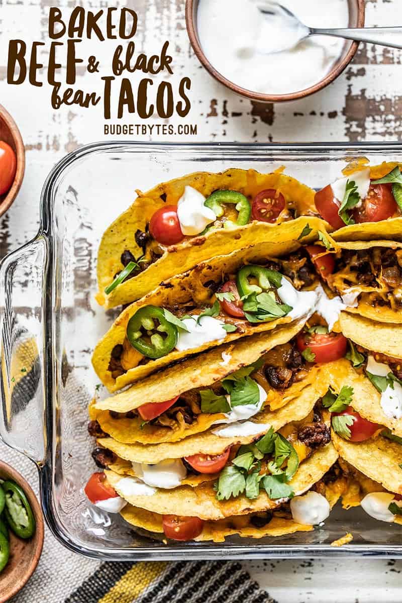 Sheet Pan Smoky Beef and Black Bean Tacos