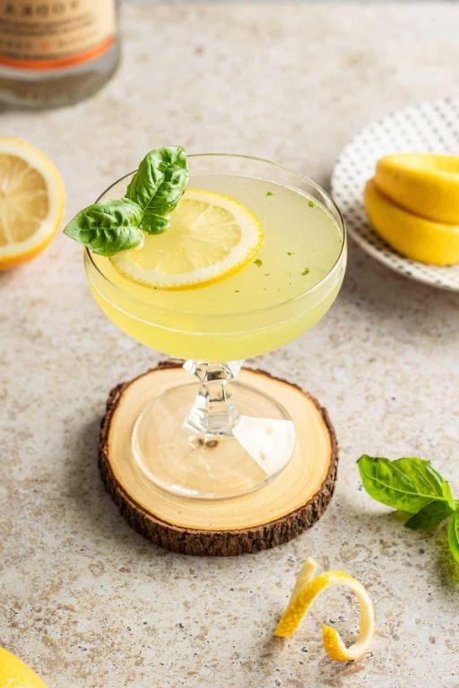 Ginger-Infused Gin Martini with Lemon Twist