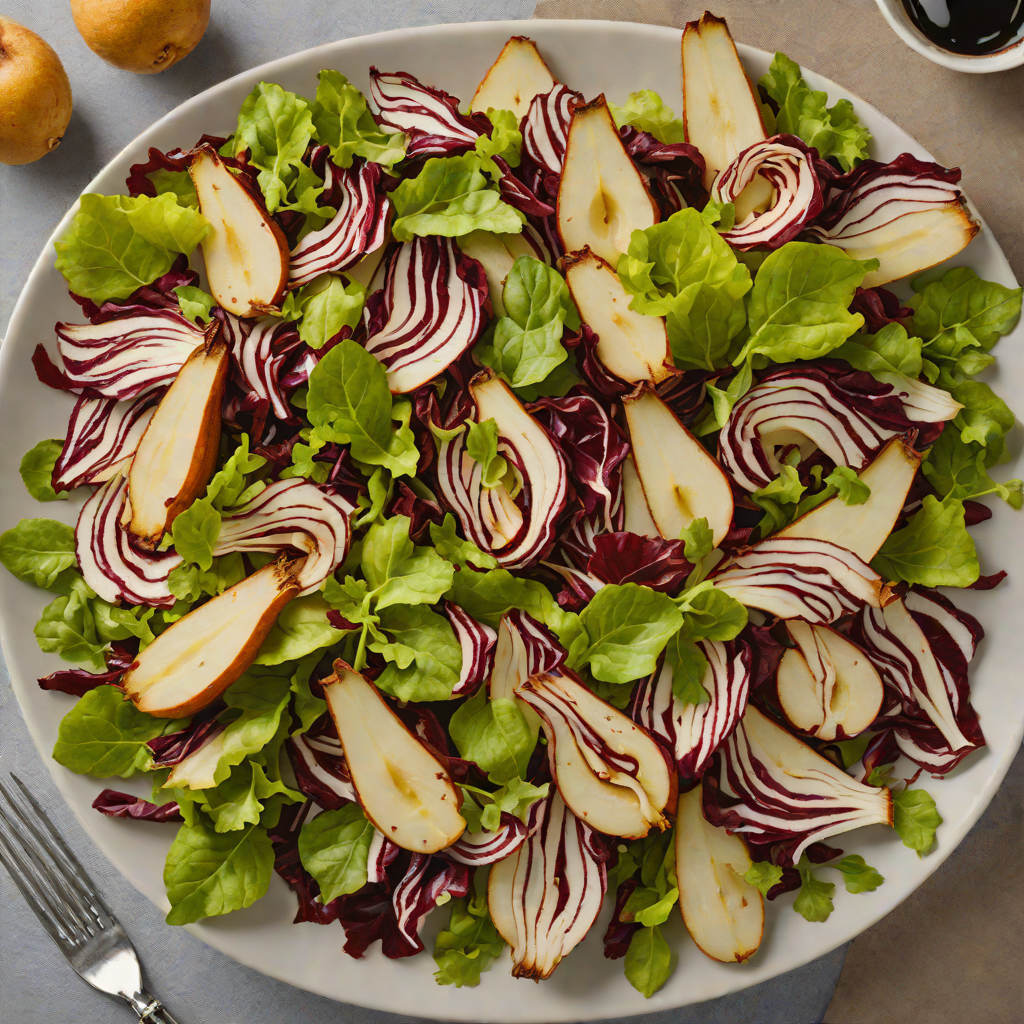Radicchio & Pear Salad with Balsamic Glaze