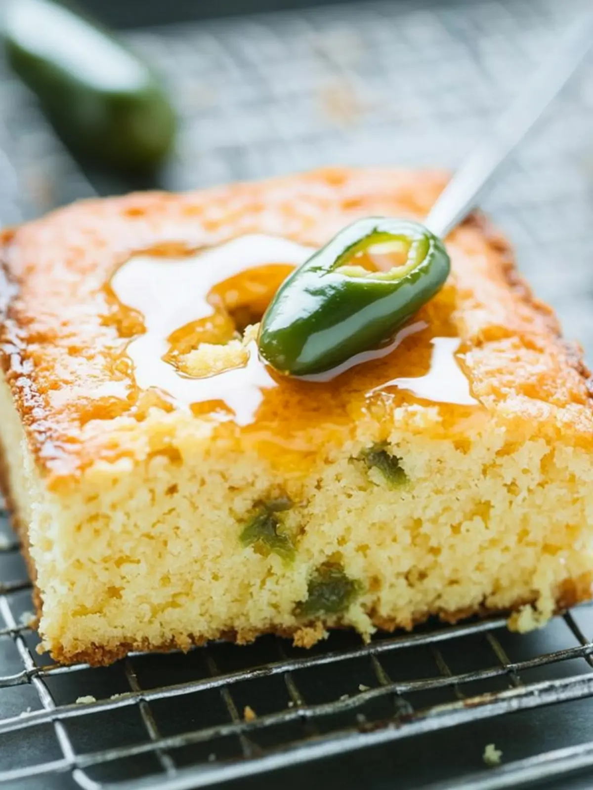 Rustic Nebraska Cornbread with Jalapeño Honey Butter