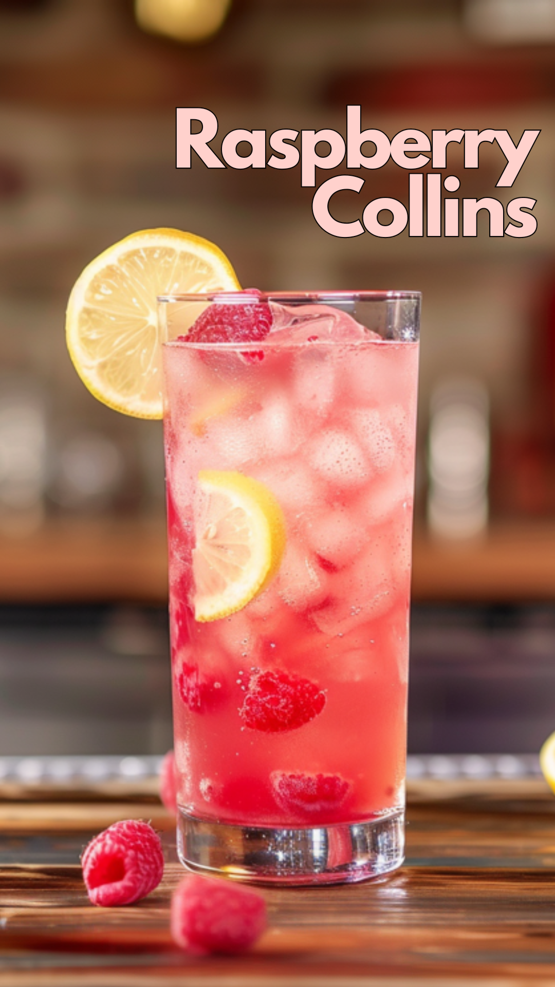 Sparkling Raspberry Vodka Collins