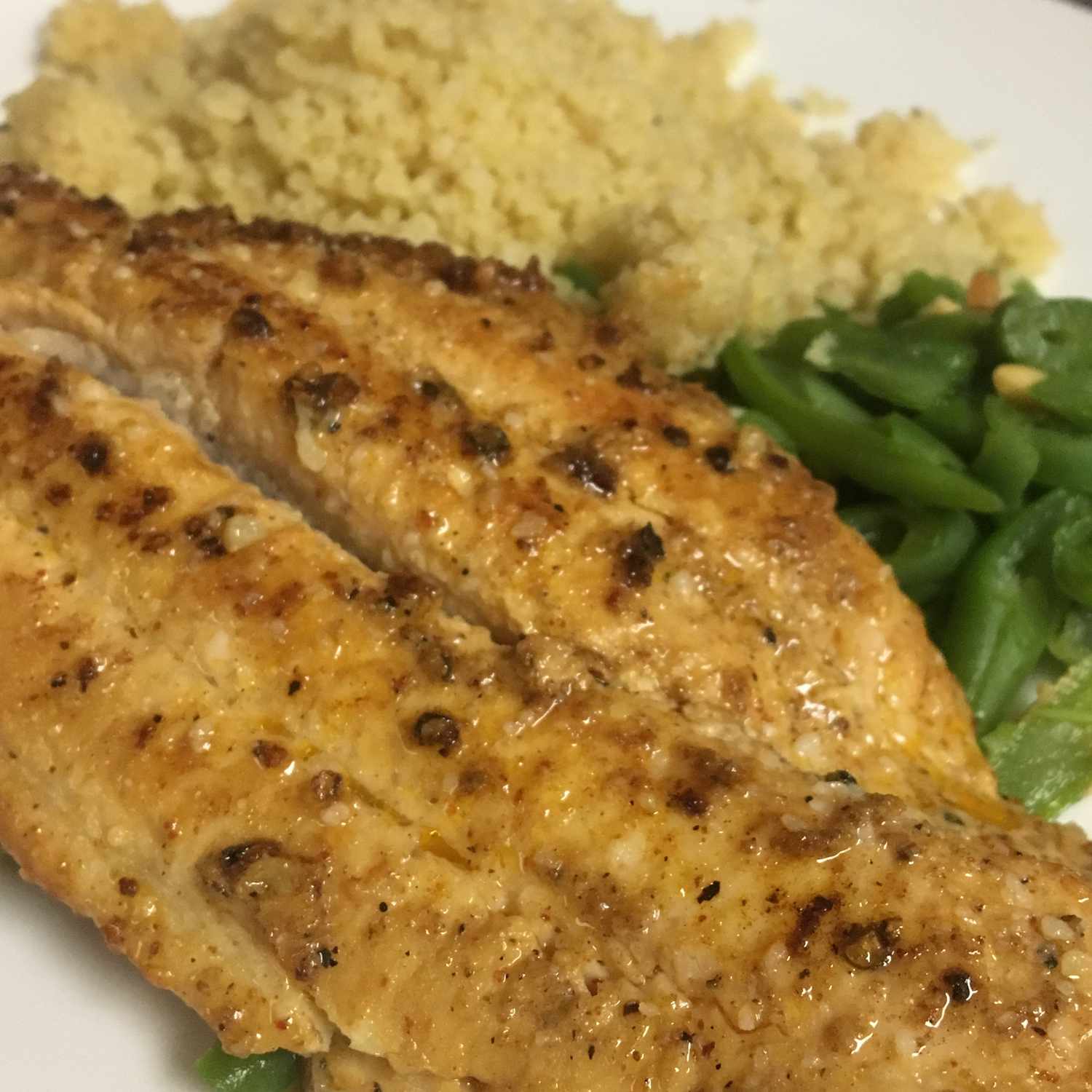 Pan-Seared Catfish with Cajun Butter and Sauteed Greens