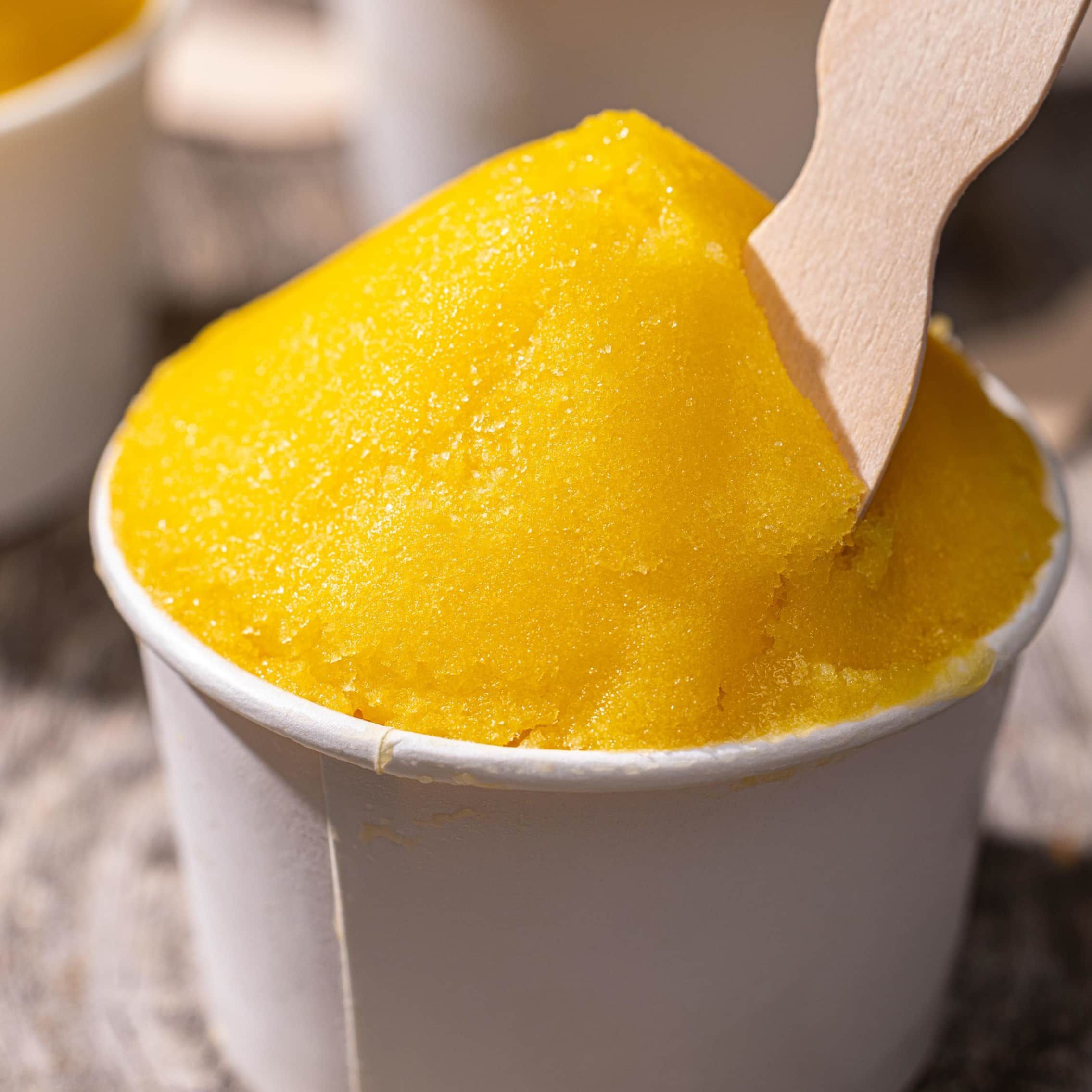 Philadelphia-Style Water Ice with Fresh Mango