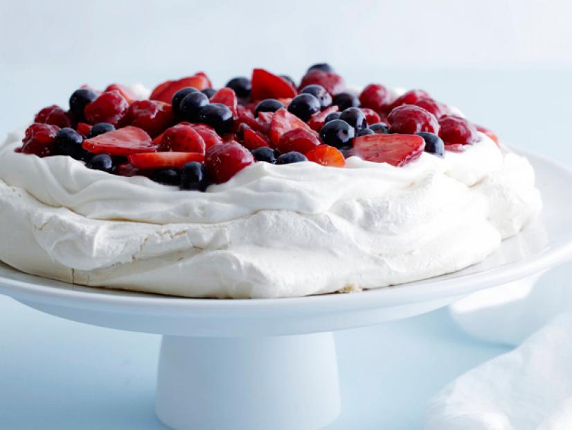 Two-Egg Pavlova with Mixed Berry Compote