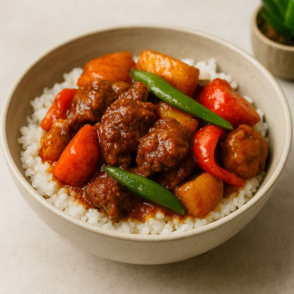 Slow-Simmered Beef Mechado with Tomato and Soy Sauce