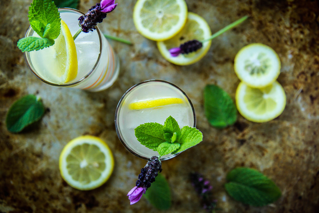 Spiced Rum Lemonade with Honey and Mint