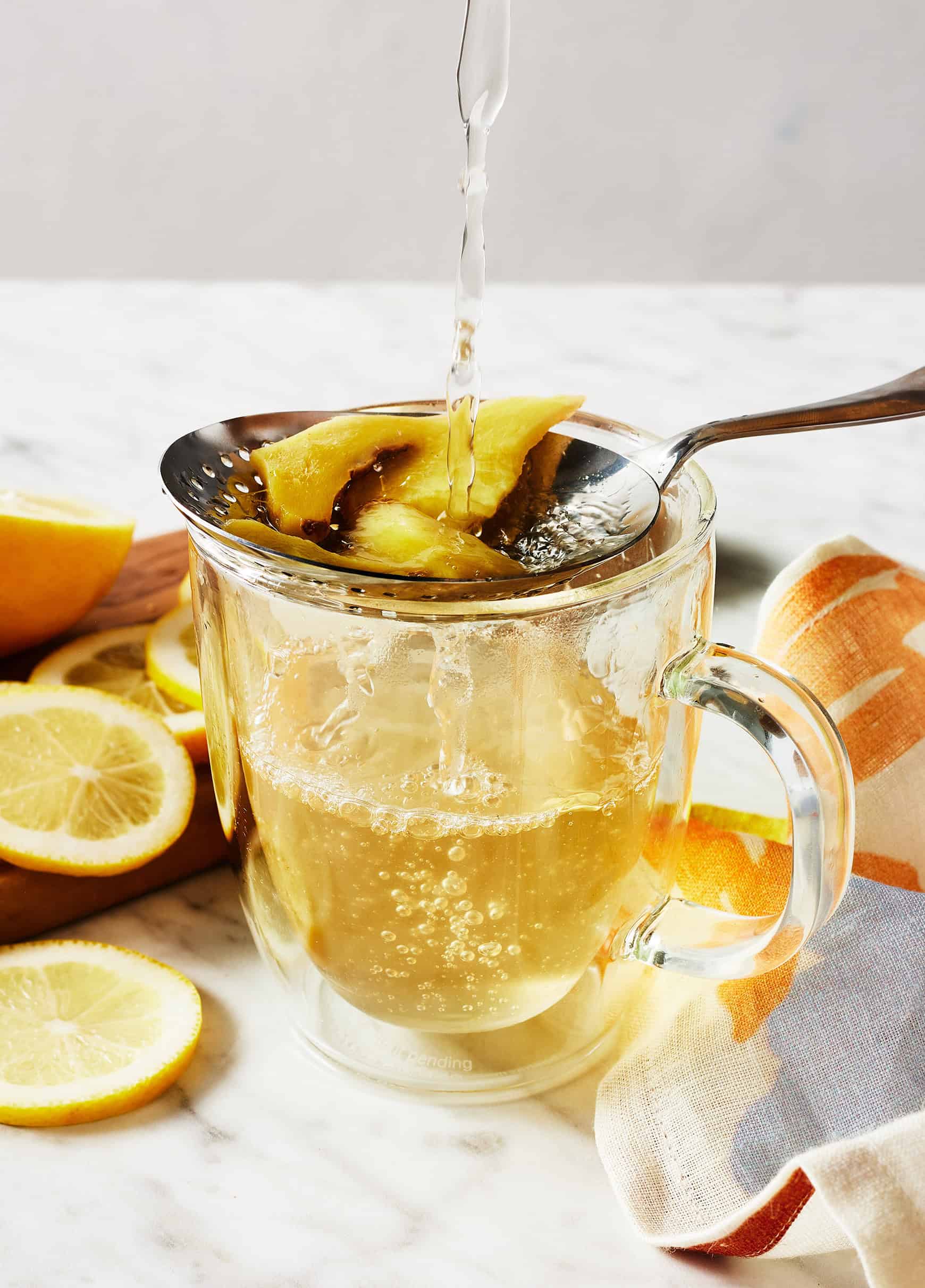 Honey-Lemon Ginger Tea with Cinnamon