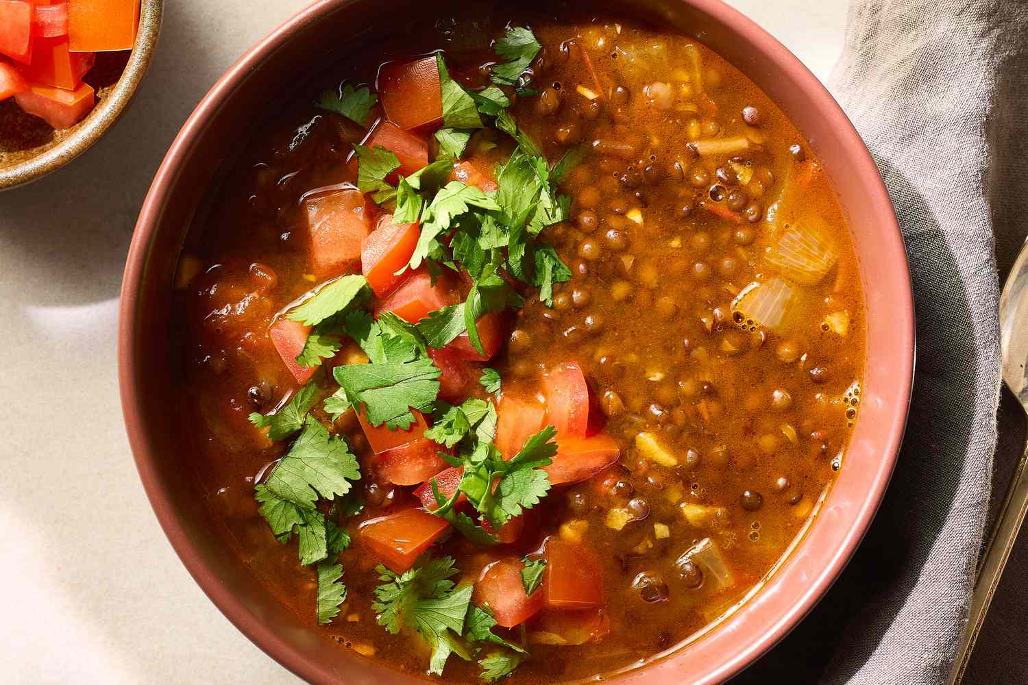 Low-Heat Spiced Lentil Soup with Turmeric and Cumin