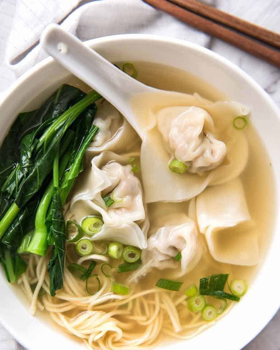 Steamed Wonton Soup with Pork and Shrimp Filling