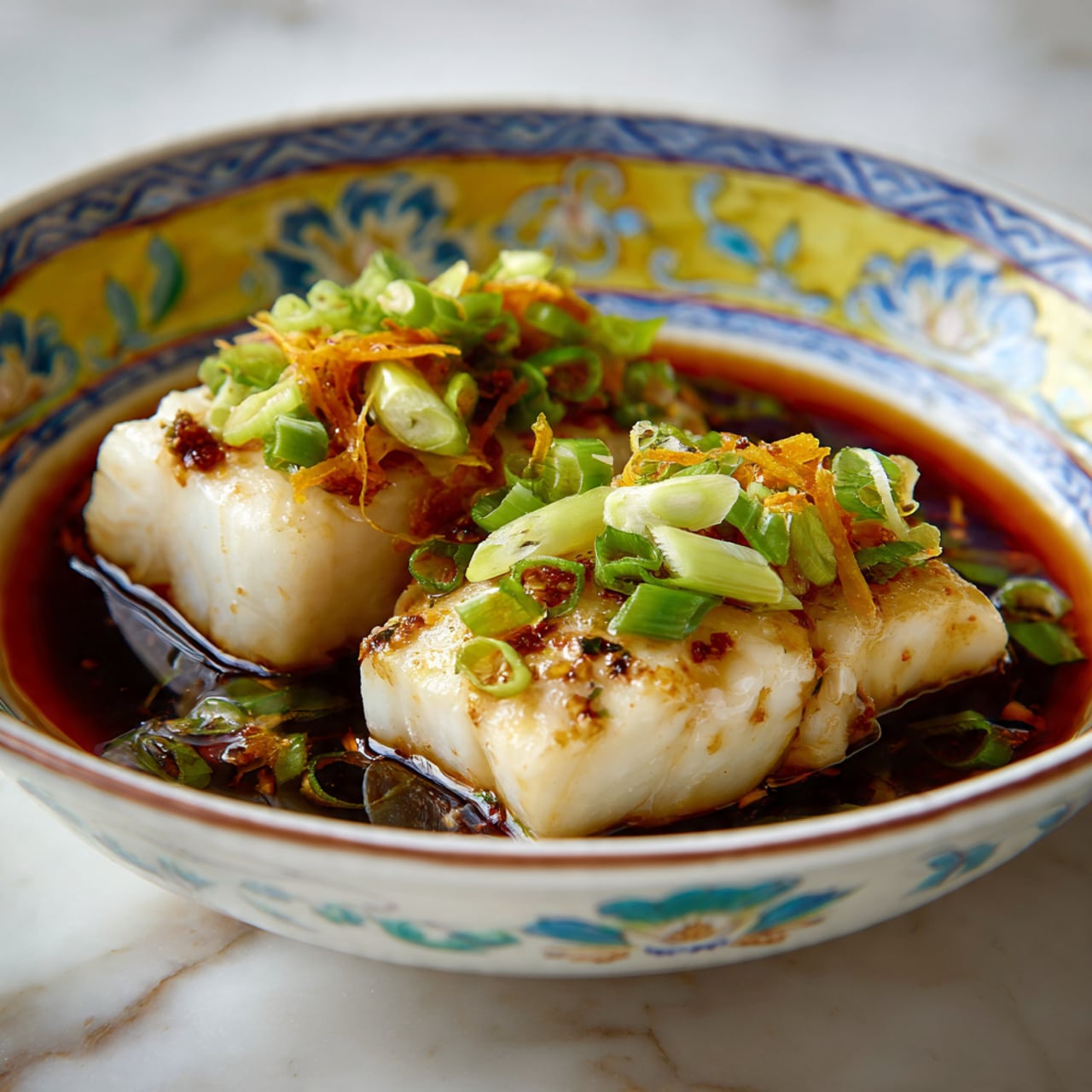 Pan-Seared Grouper with Ginger-Scallion Sauce