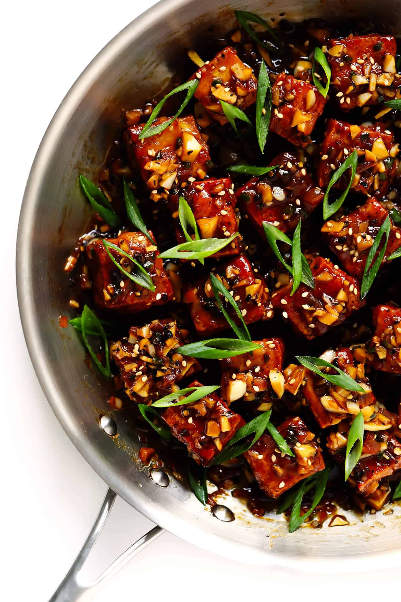 Stir-Fried Tofu with Garlic and Chili Oil