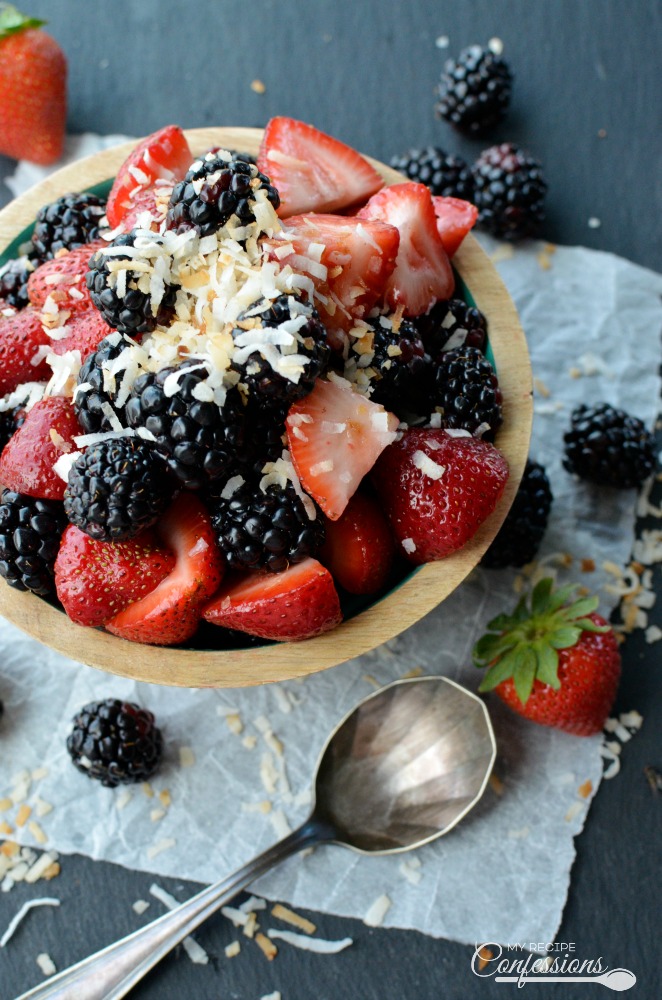 Spiced Tiki-Inspired Tropical Fruit Salad with Toasted Coconut