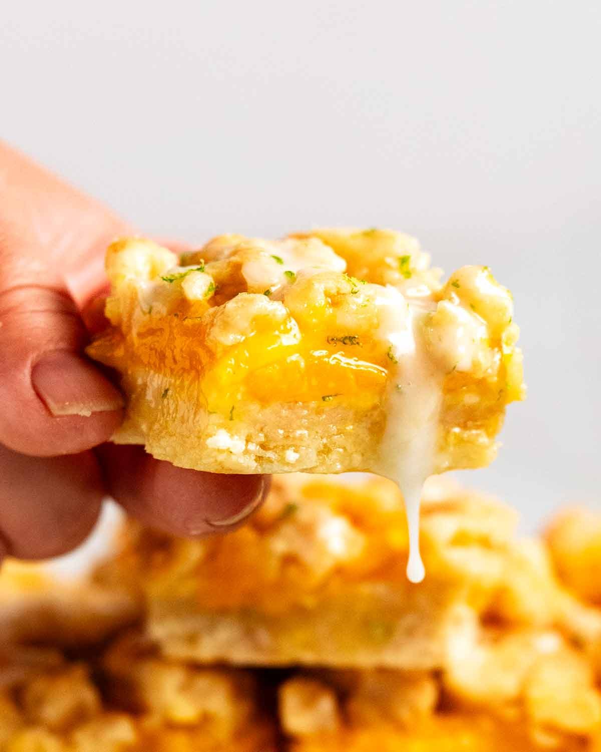 Sheet Pan Coconut Mango Bars with Lime Glaze