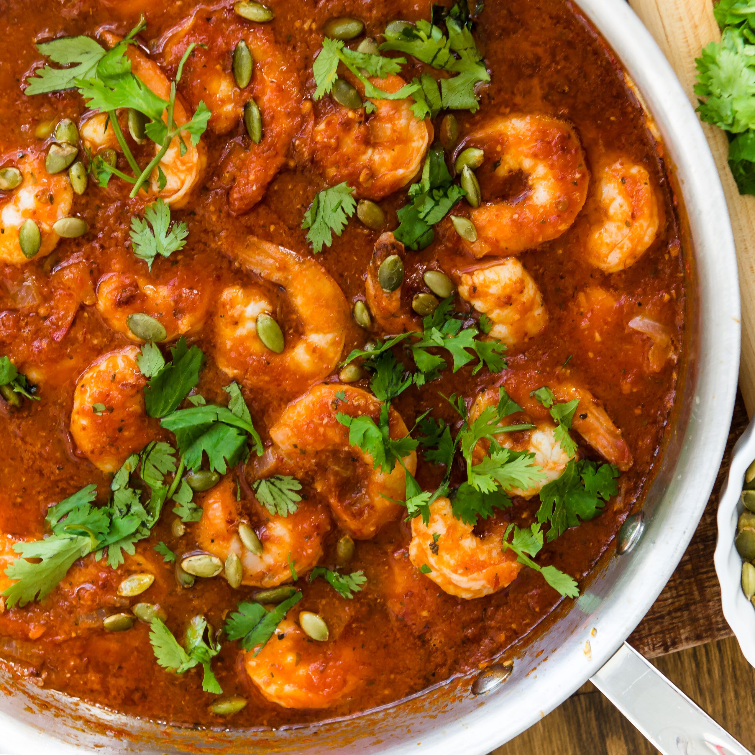 Sautéed Shrimp with Spicy Chipotle Tomato Sauce