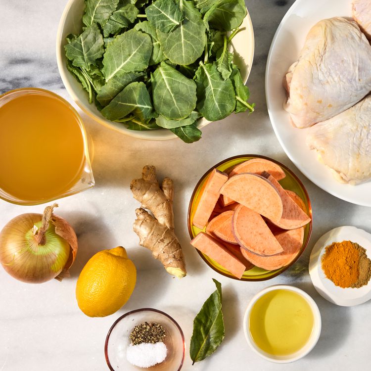 Ginger-Turmeric Chicken Broth for Sinus Relief