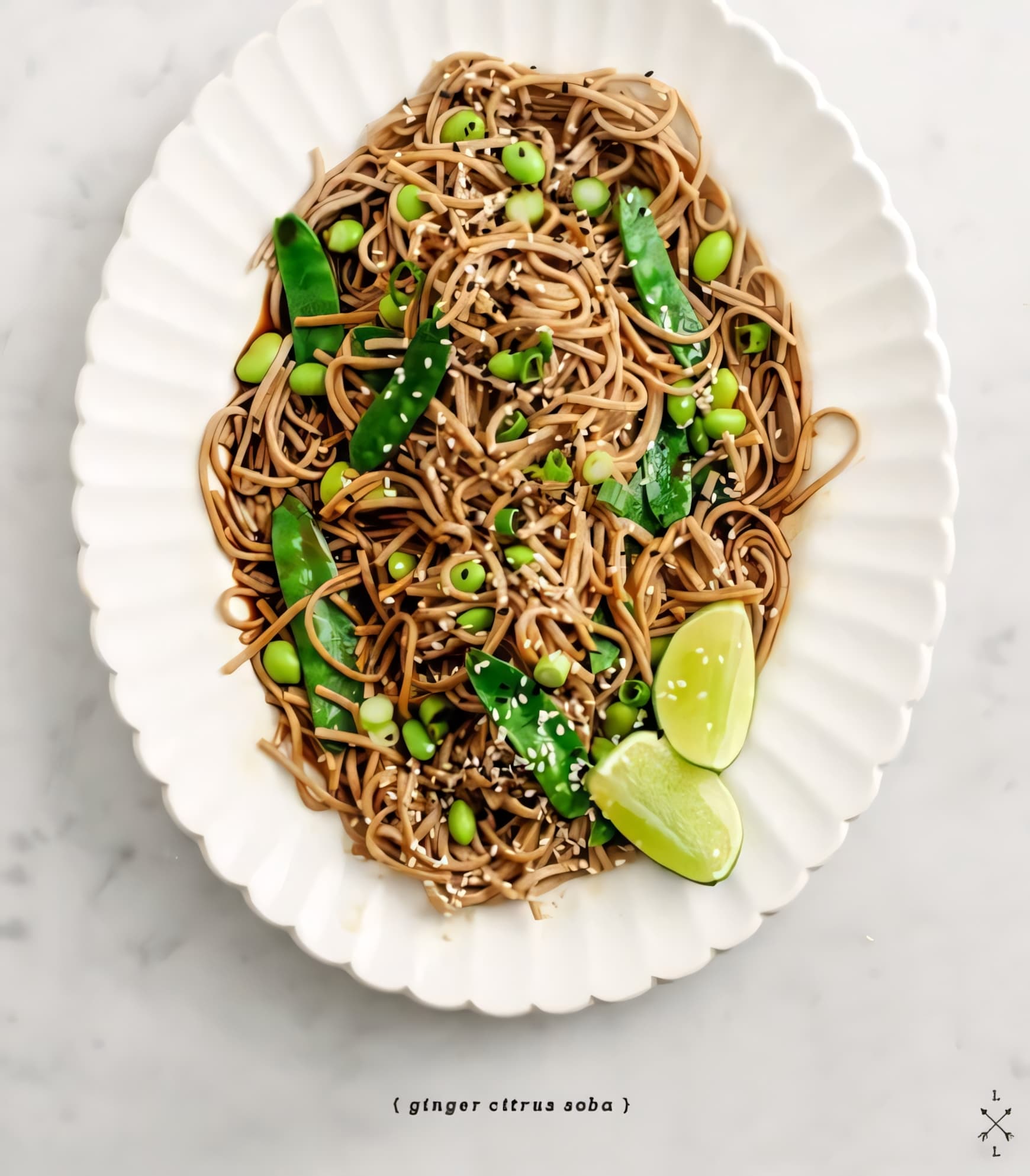 Sesame-Ginger Soba Noodles with Tofu and Snow Peas