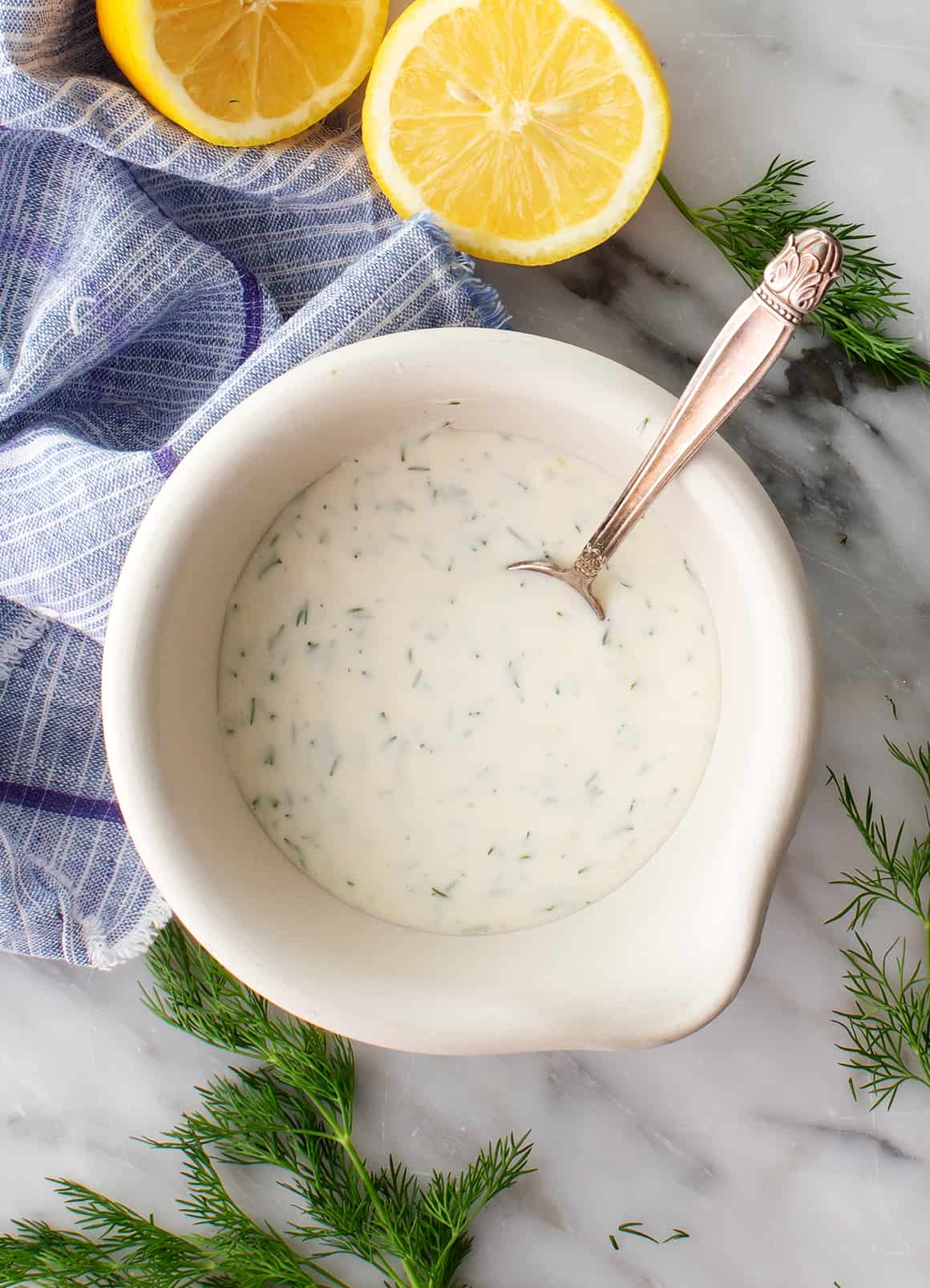 Lemon-Herb Crispy Chicken with Creamy Dill Sauce