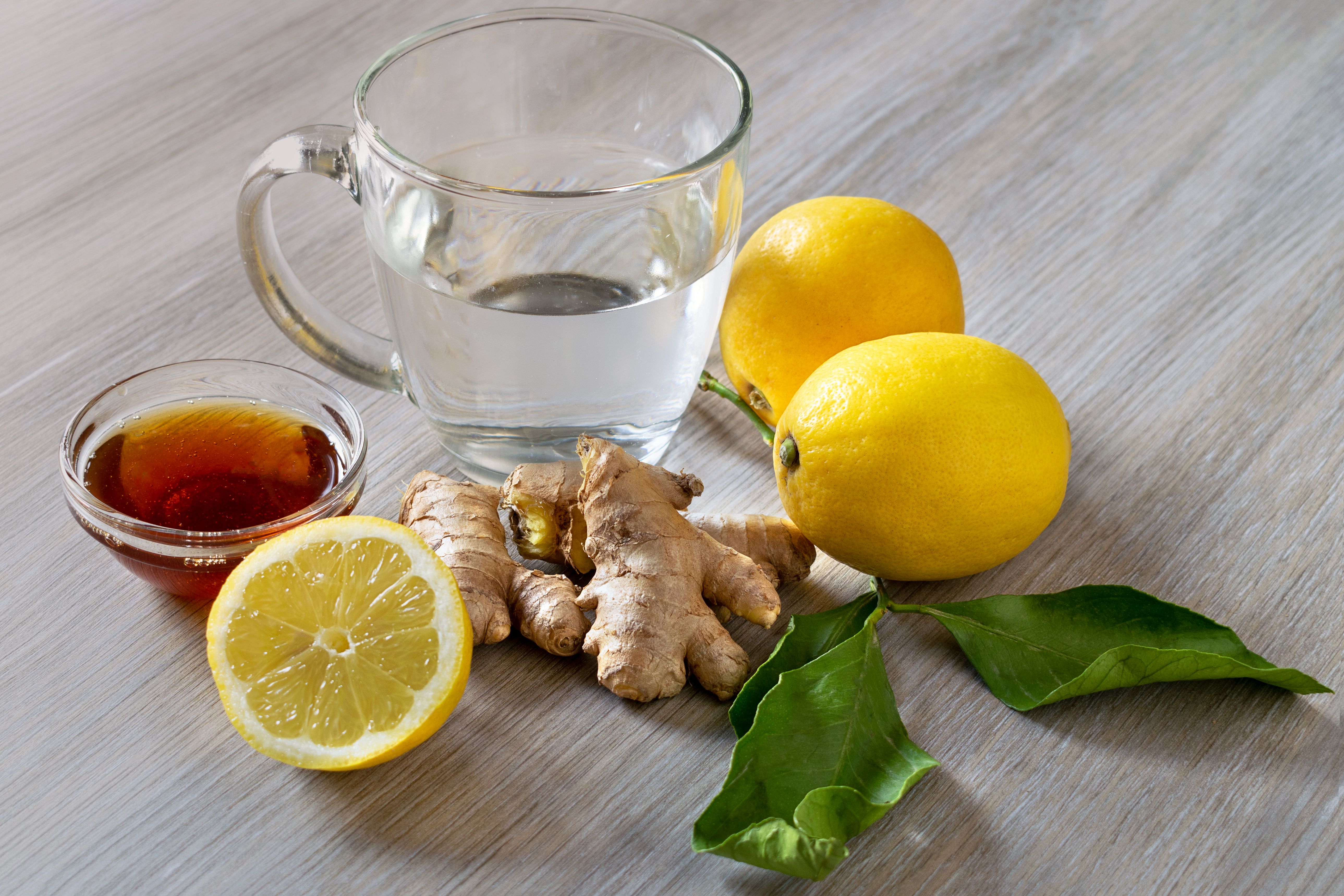 Honey-Lemon Herbal Tea with Echinacea and Ginger