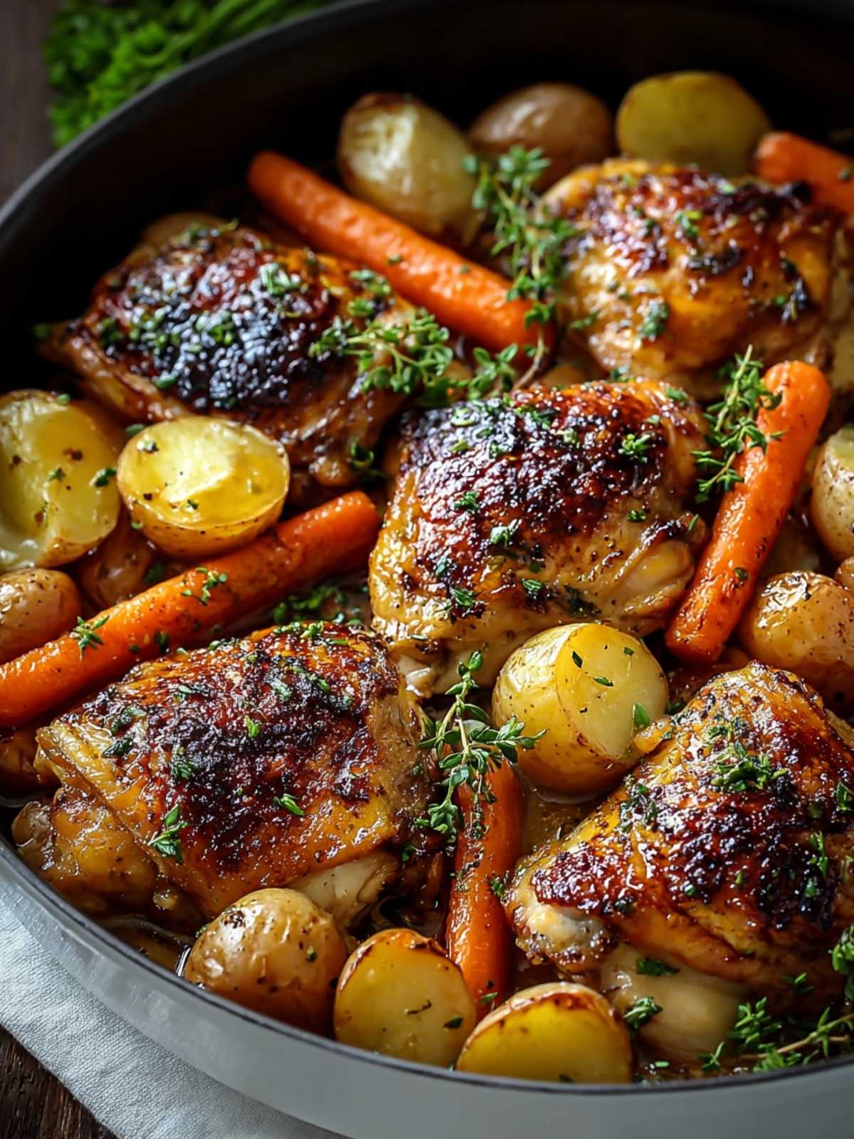 Pan-Seared Chicken Thighs with Roasted Carrot and Cumin Salsa