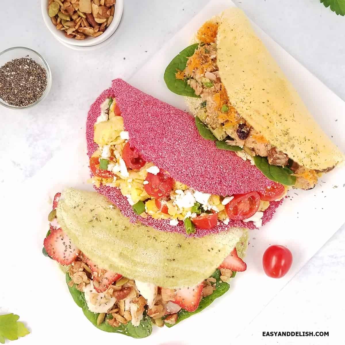 Pan-Fried Tapioca Crepes with Coconut and Cheese Filling