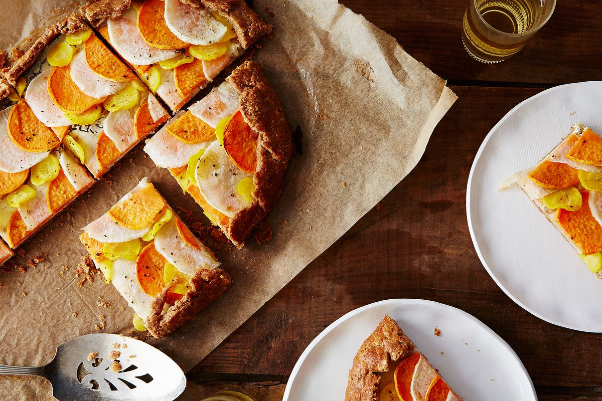 Spring Vegetable Galette with Herbed Goat Cheese