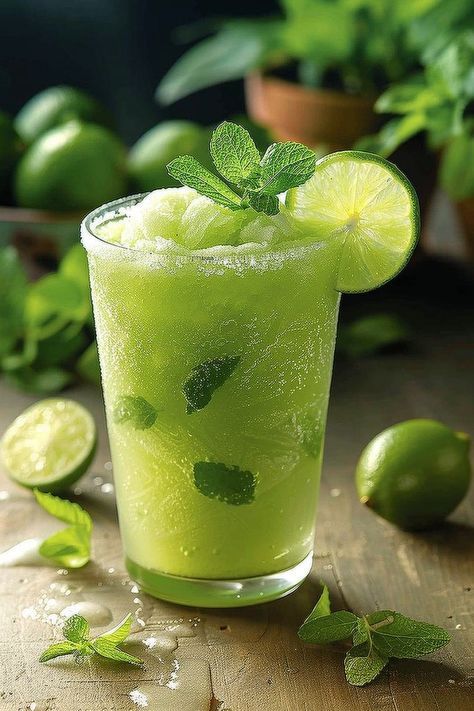 Tart Lime and Mint Daiquiri Shake