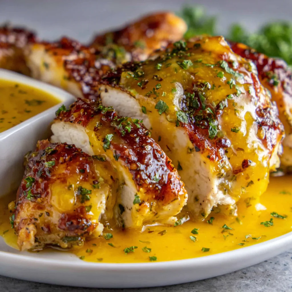 Sautéed Chicken with Tangy Honey Mustard Glaze