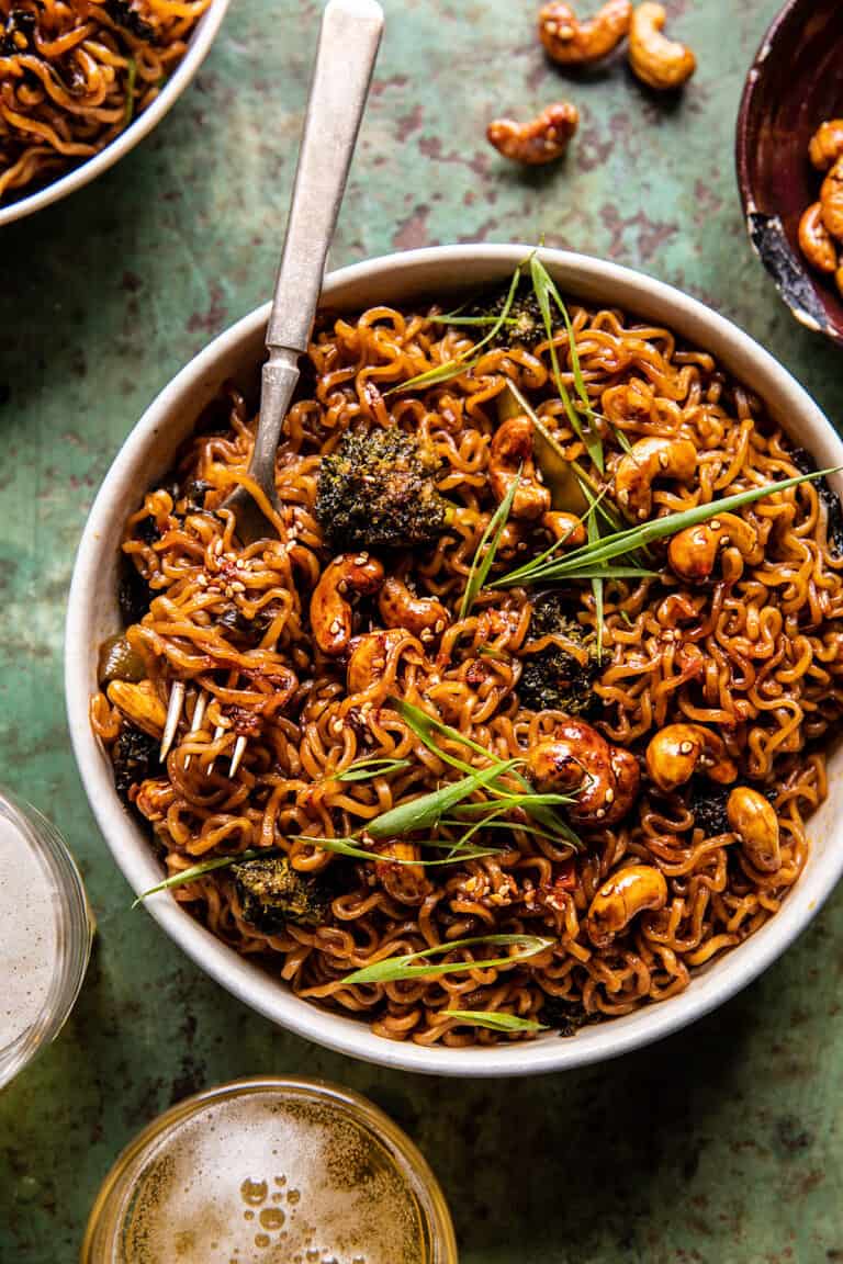 Ginger-Scallion Stir-Fried Noodles with Sesame