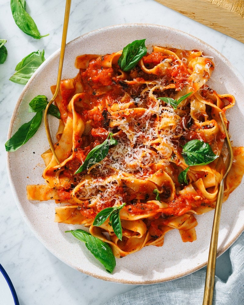 Via Emilia-Style Fresh Tagliatelle with Tomato and Basil