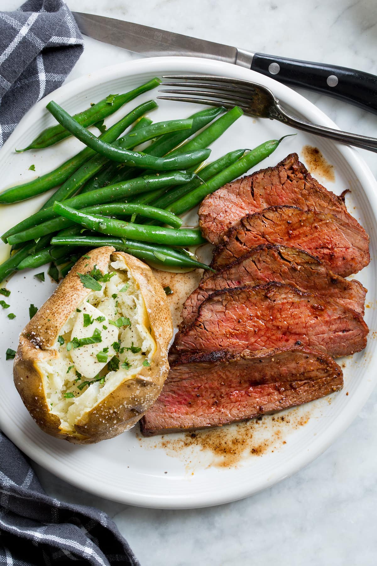 Char-Roasted Tri Tip with Garlic Rosemary Butter