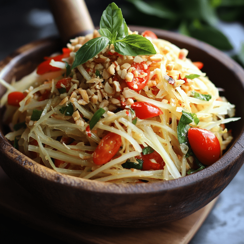 Laotian-Style Papaya Salad with Roasted Peanuts