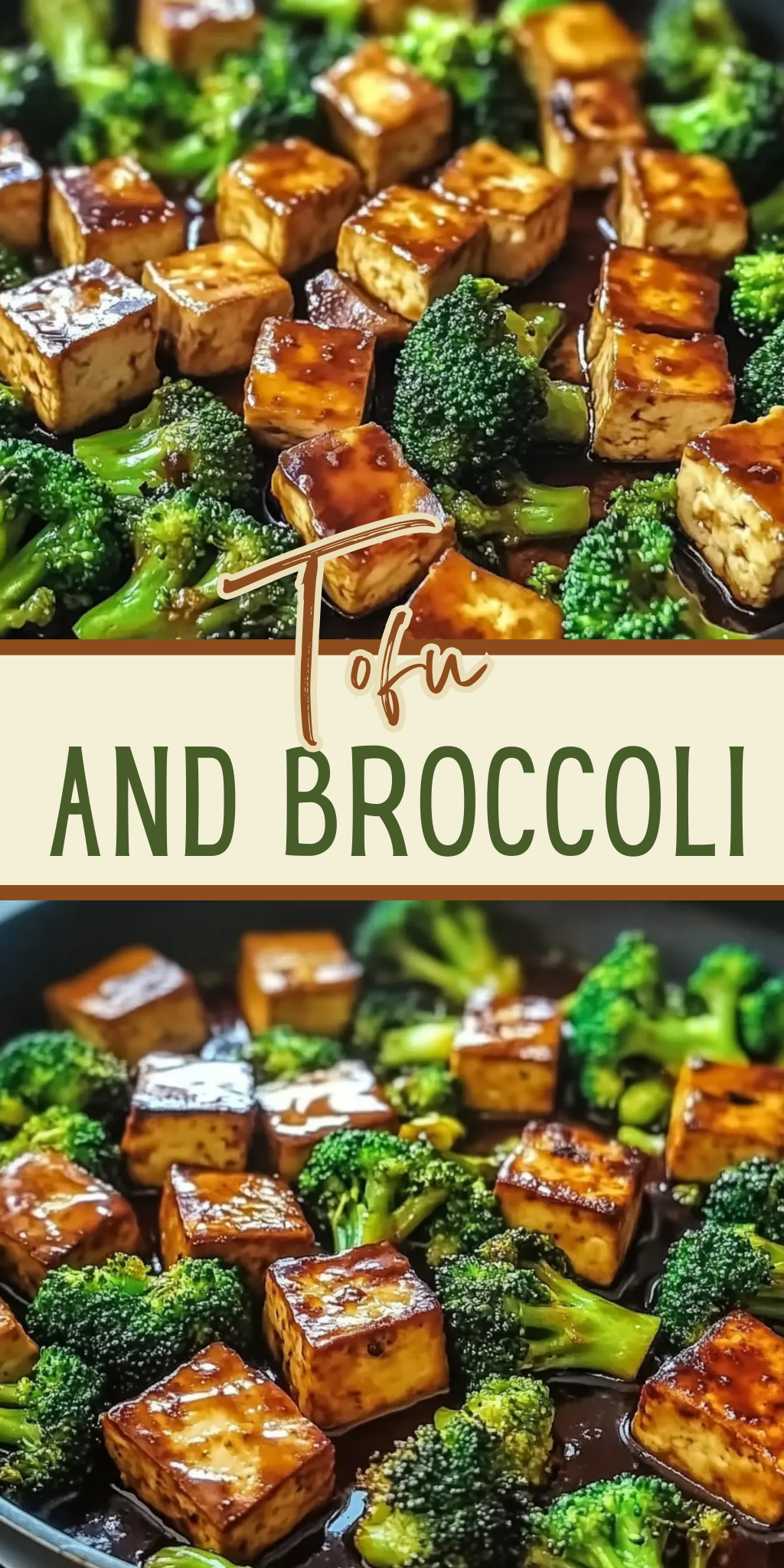 Pan-Fried Tofu with Ginger-Soy Glaze and Sesame Broccoli