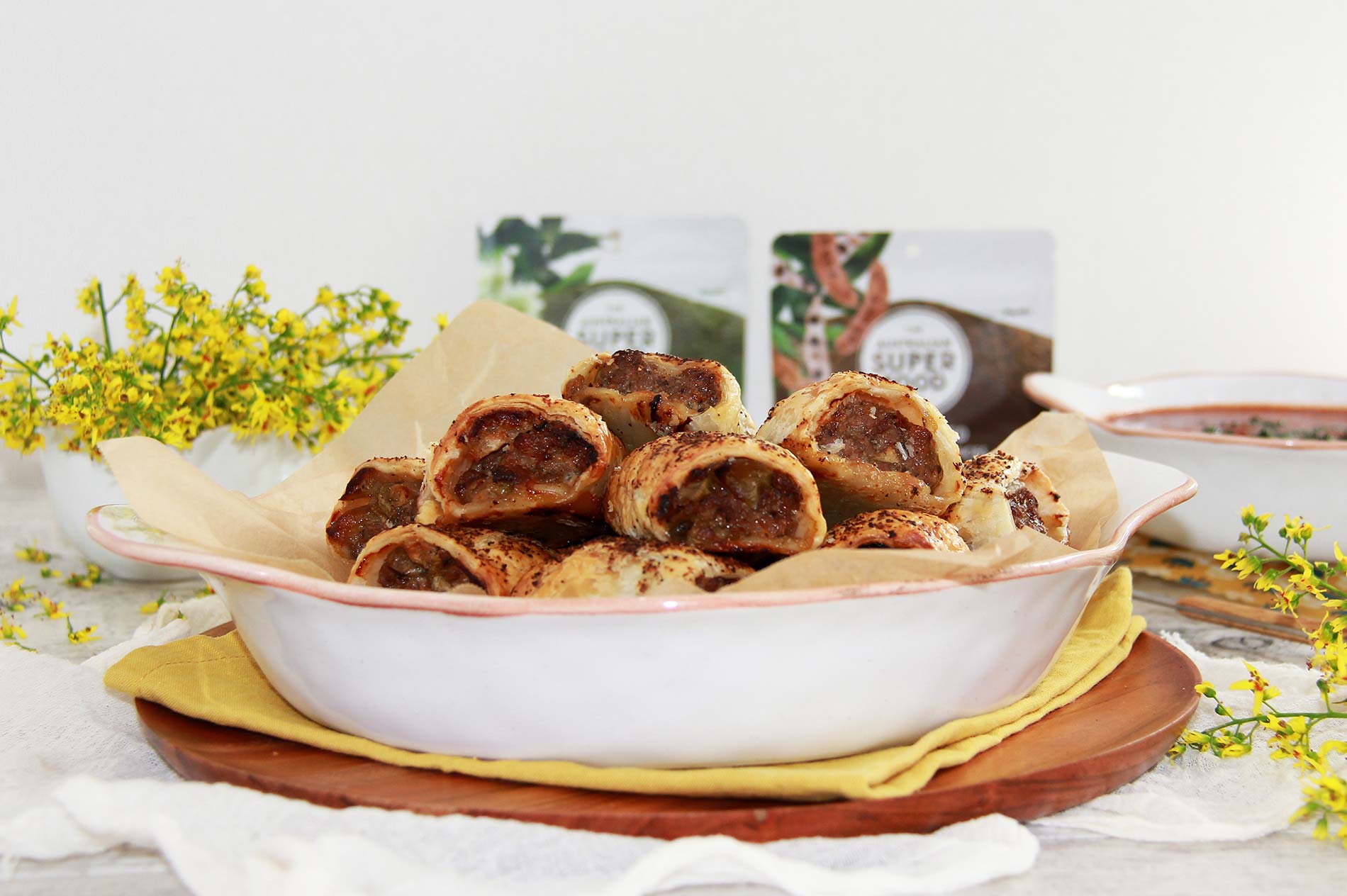 Veggie-Rich Damper Bread Rolls with Lemon Myrtle and Sea Salt