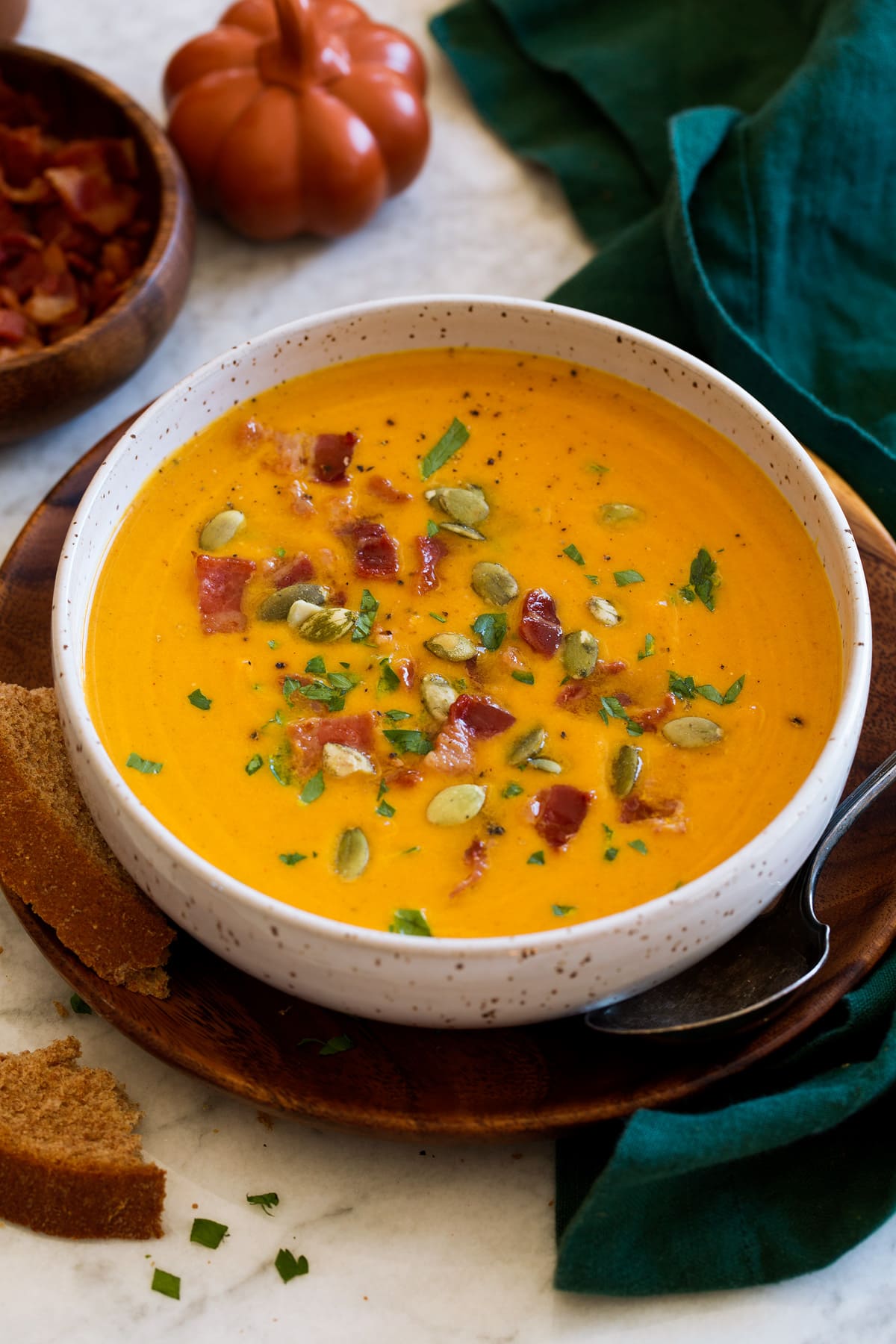 Spiced Pumpkin and Macadamia Nut Soup
