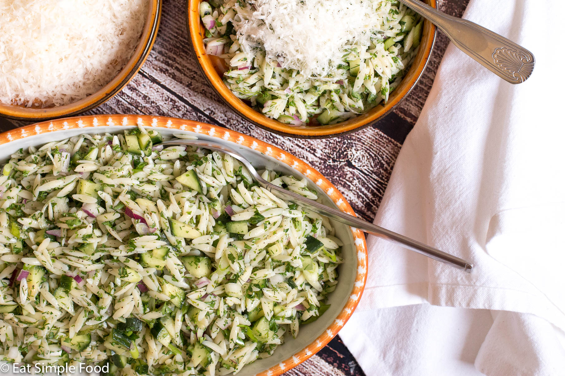 Chilled Lemon-Dill Orzo Salad with Cucumber and Feta