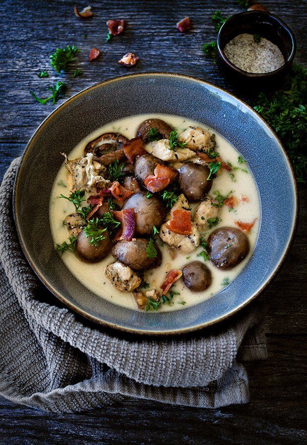 Herb-Roasted Chicken and Mushroom Stew