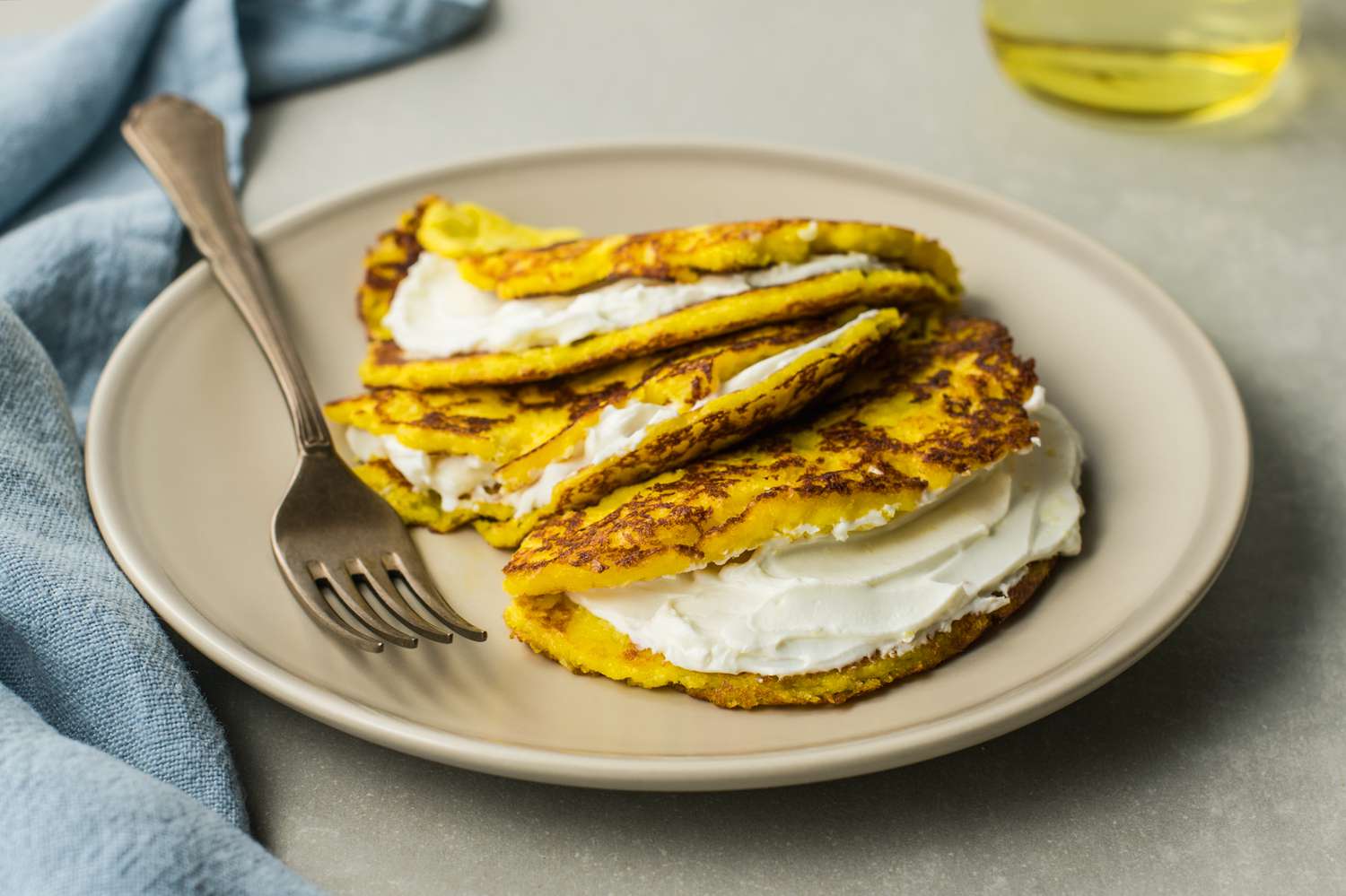 Cachapa Corn Pancakes with Fresh Cheese and Butter