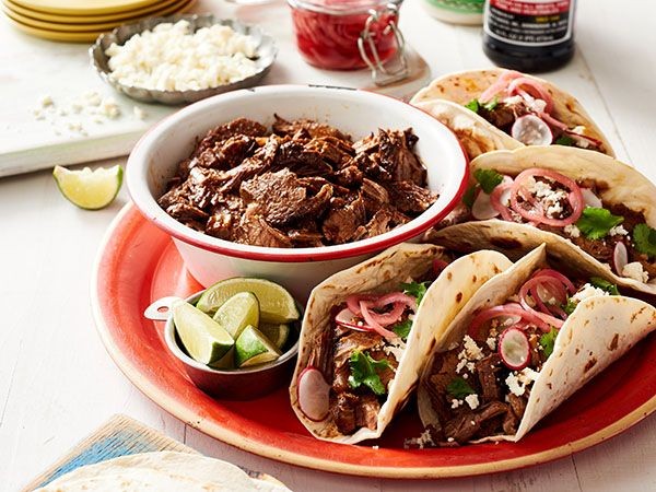Mesquite-Smoked Brisket Tacos with Pickled Onions