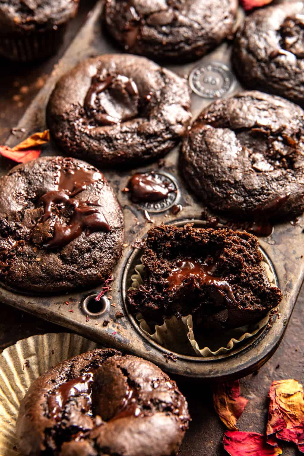 Half-Baked Chocolate and Banana Sheet Pan Muffins